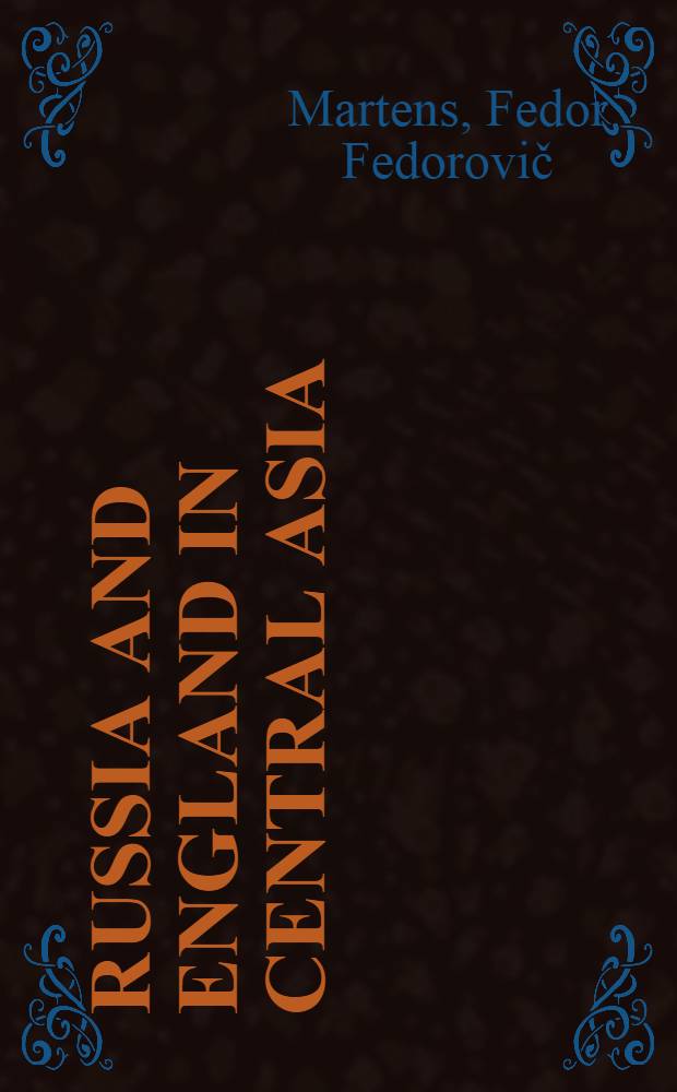 Russia and England in Central Asia