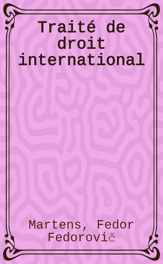 Traité de droit international