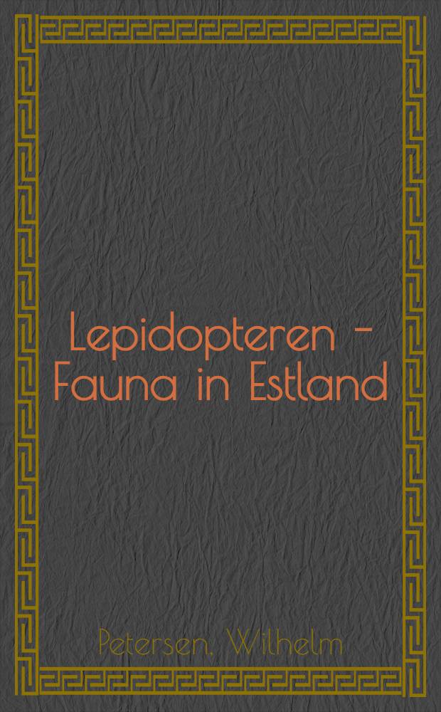 Lepidopteren - Fauna in Estland