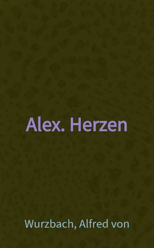 Alex. Herzen