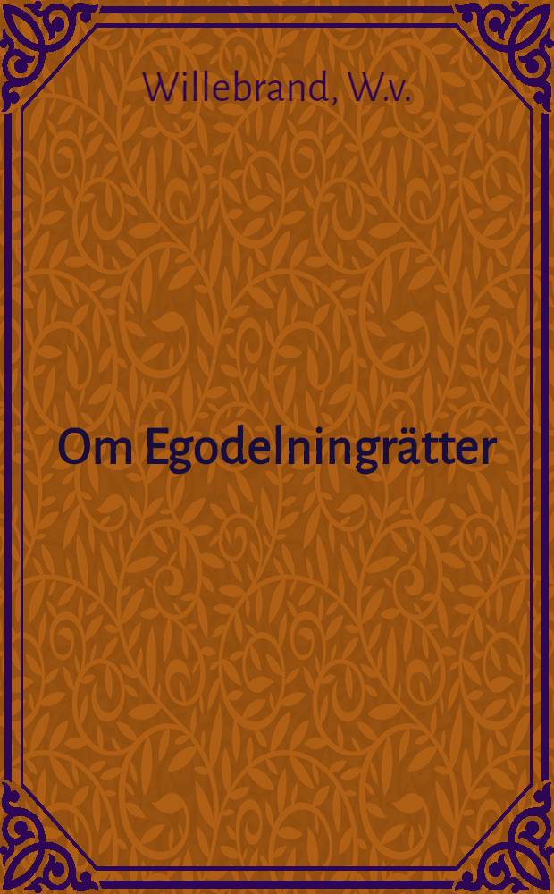 Om Egodelningrätter