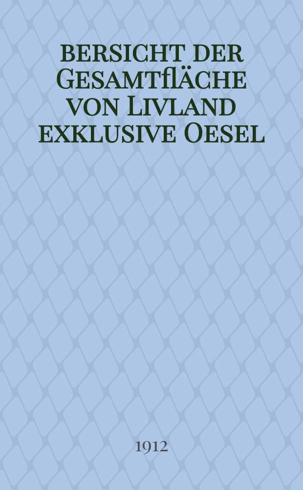 Übersicht der Gesamtfläche von Livland exklusive Oesel