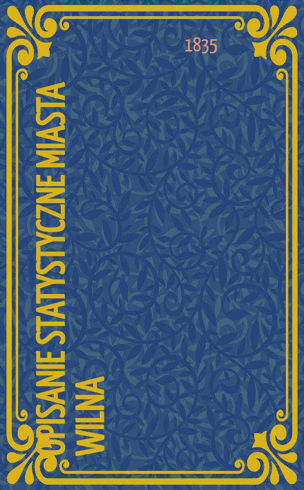 Opisanie statystyczne miasta Wilna