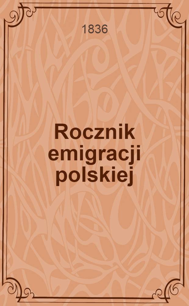 Rocznik emigracji polskiej