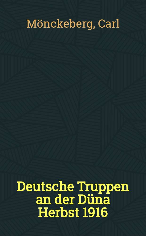 Deutsche Truppen an der Düna Herbst 1916