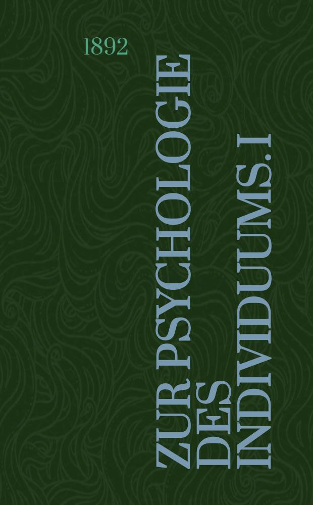 Zur Psychologie des Individuums. I : Chopin und Nietzsche