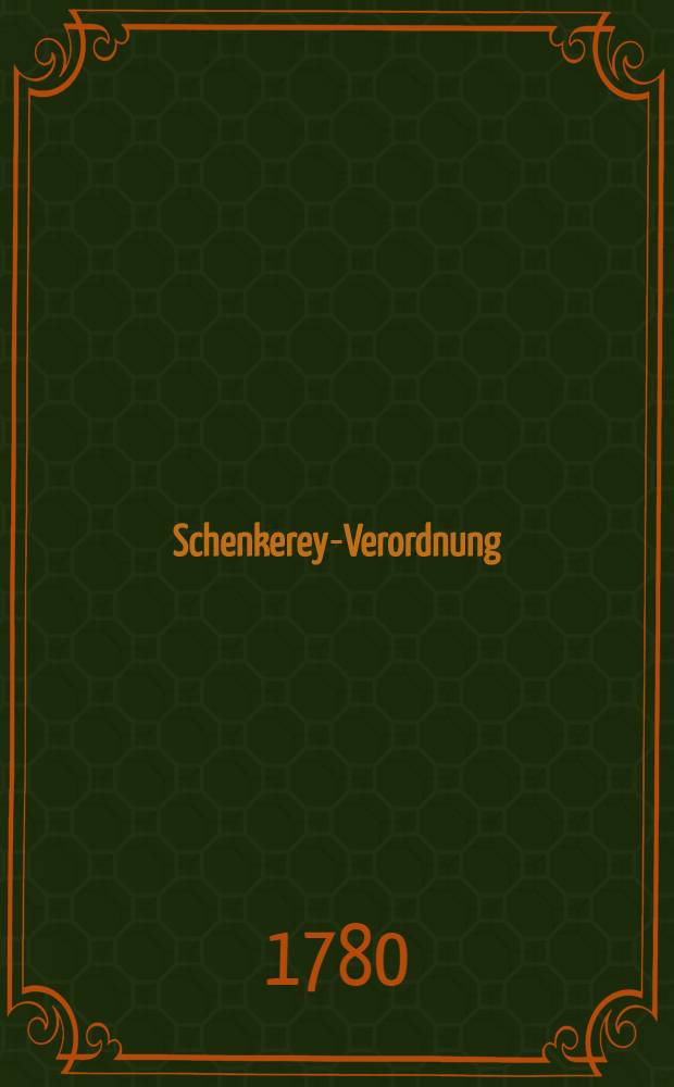 Schenkerey-Verordnung