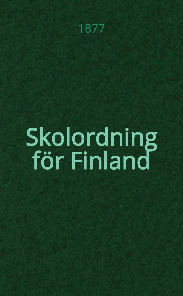 Skolordning för Finland