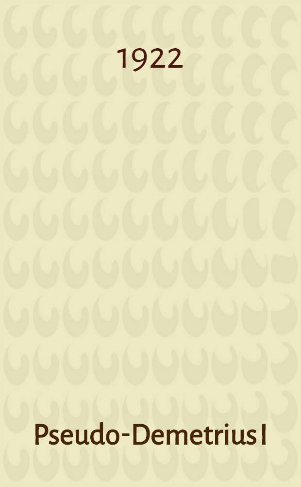 Pseudo-Demetrius I