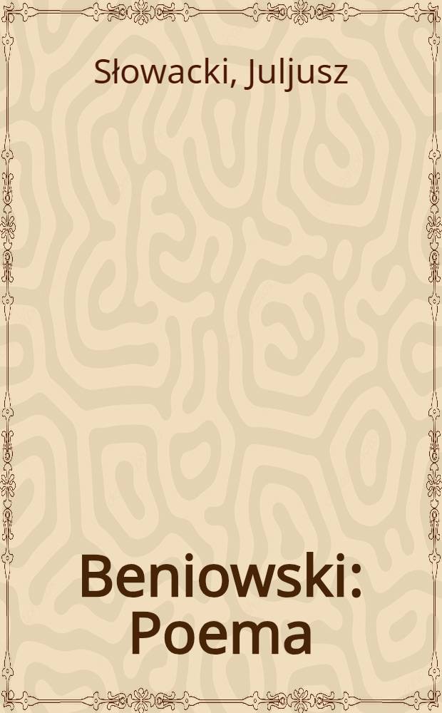 Beniowski : Poema