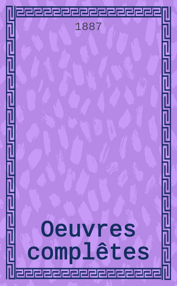 Oeuvres complêtes
