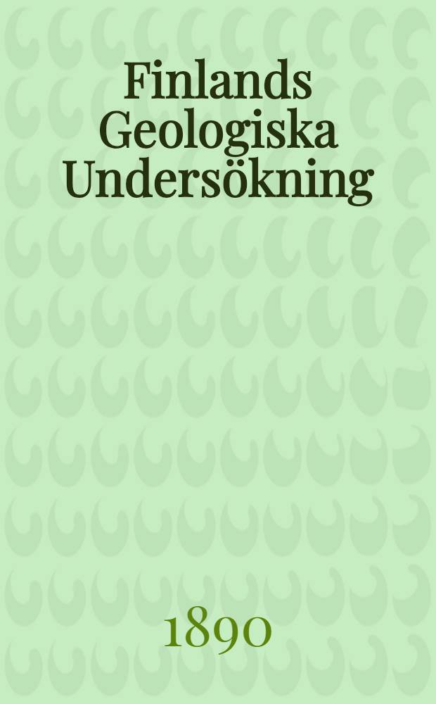 Finlands Geologiska Undersökning : Beskrifning till Kartbladen №16 : Kumlinge