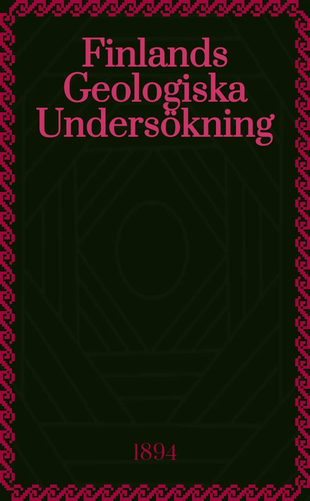 Finlands Geologiska Undersökning : Beskrifning till Kartbladen №26 : Enskär