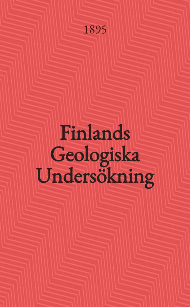Finlands Geologiska Undersökning : Beskrifning till Kartbladen №27 : Fredrikshamn