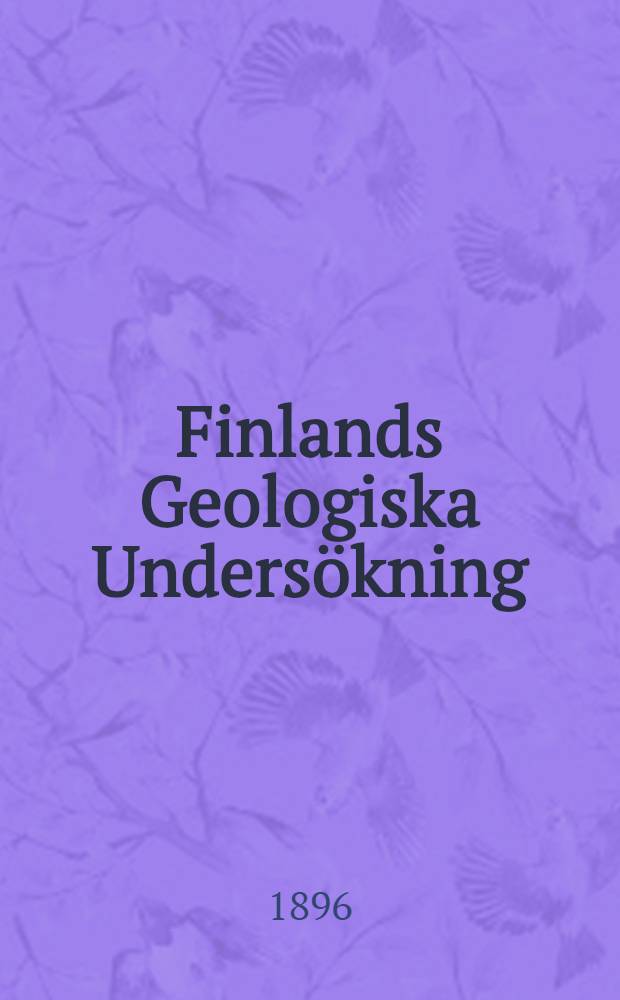 Finlands Geologiska Undersökning : Beskrifning till Kartbladen №28 : Sakkijärvi