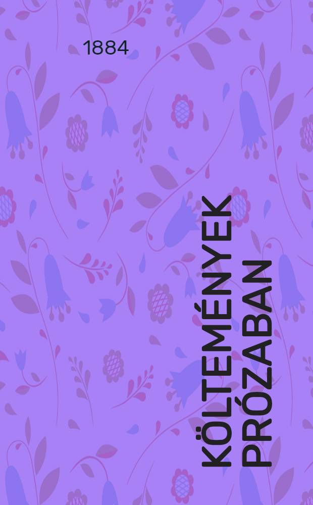 Költemények prózaban