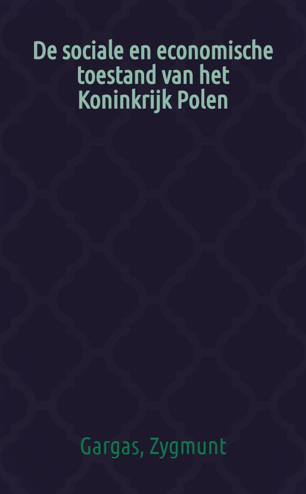 De sociale en economische toestand van het Koninkrijk Polen