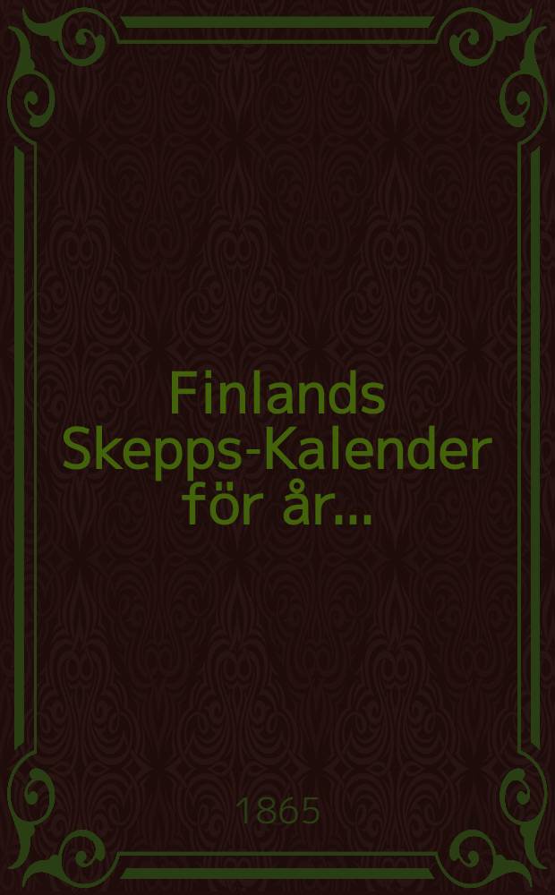 Finlands Skepps-Kalender för år..