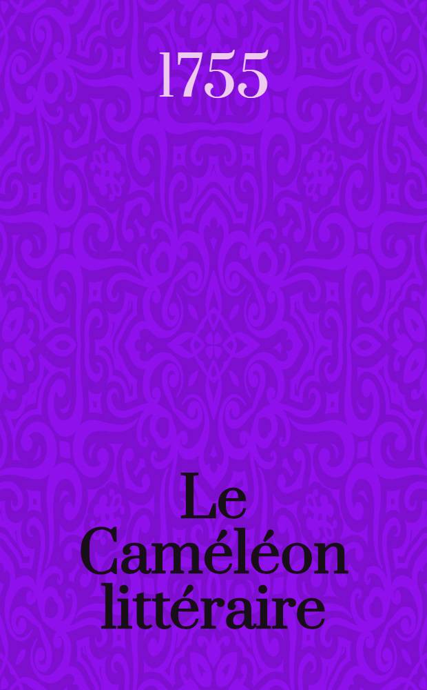 Le Caméléon littéraire : Écrit périodique. №30, Vol.3