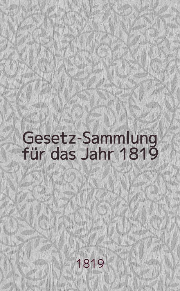Gesetz-Sammlung für das Jahr 1819