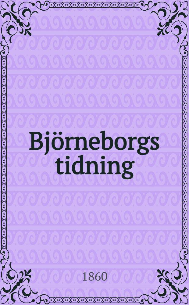 Björneborgs tidning