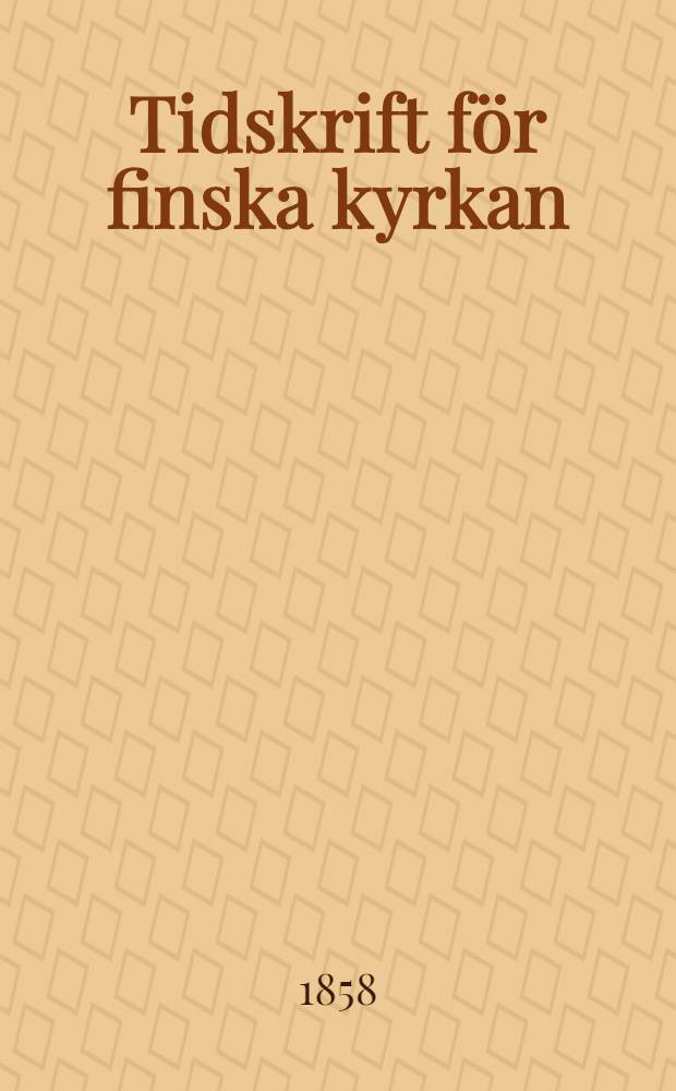 Tidskrift för finska kyrkan