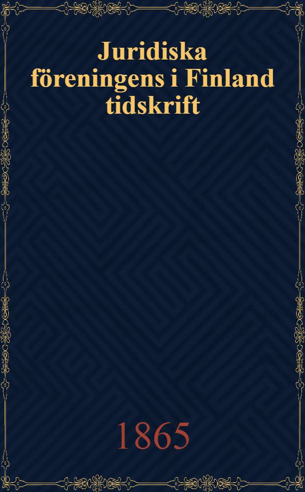 Juridiska föreningens i Finland tidskrift