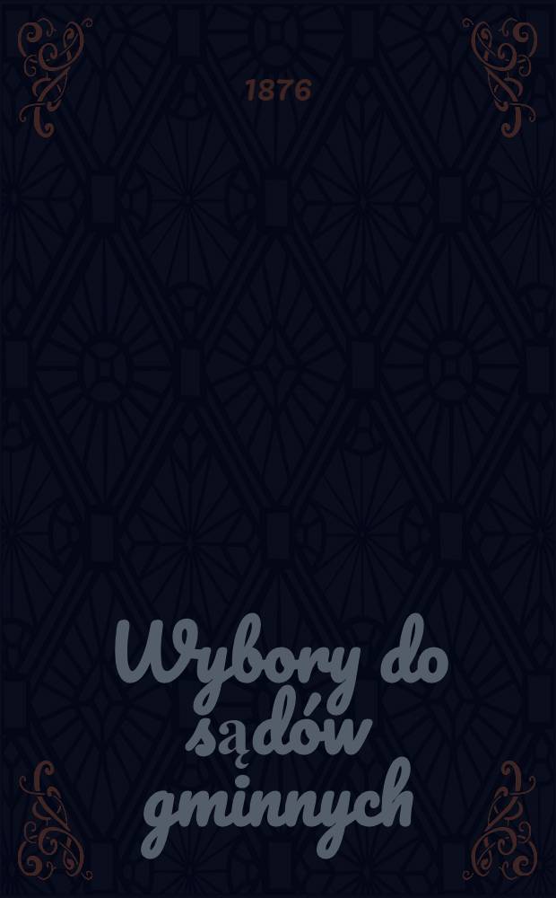 Wybory do sądów gminnych