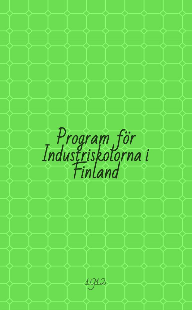 Program f&ouml;r Industriskolorna i Finland
