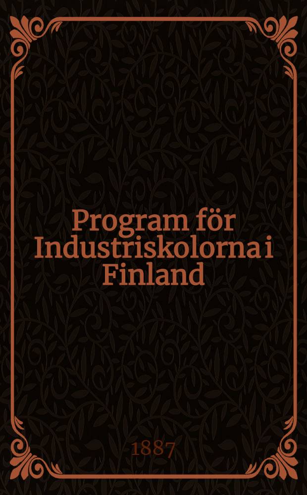 Program för Industriskolorna i Finland