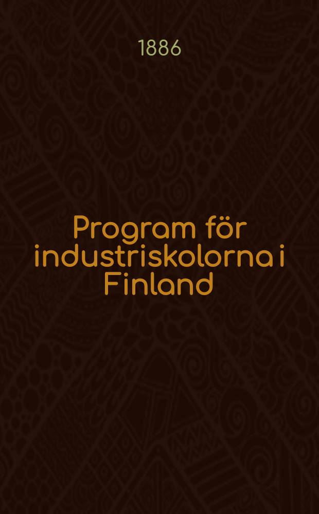 Program för industriskolorna i Finland