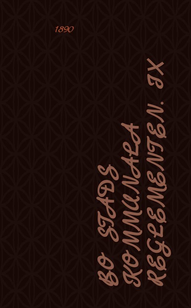 Åbo stads kommunala Reglementen. IX : Stadgar för hyrkuskarne