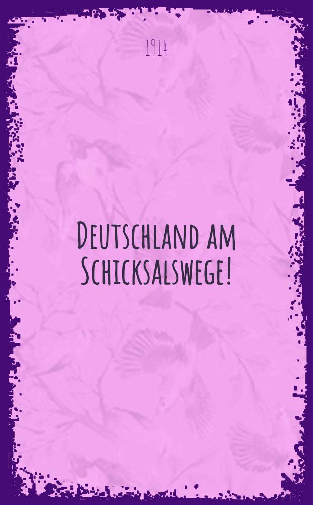 Deutschland am Schicksalswege!