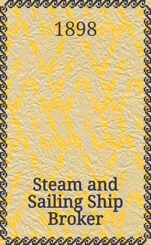 Steam and Sailing Ship Broker : Riga, Memel, Windau