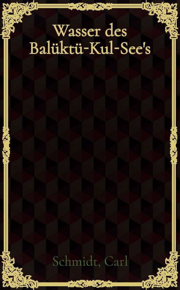 Wasser des Balüktü-Kul-See's