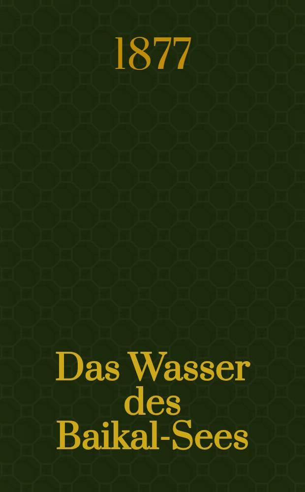 Das Wasser des Baikal-Sees