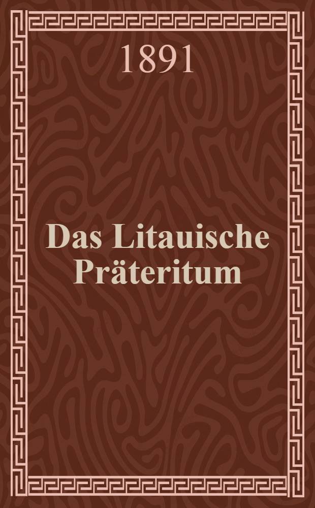 Das Litauische Präteritum