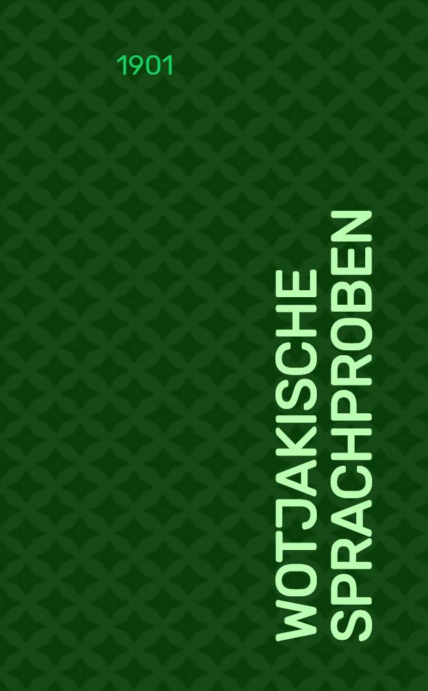 Wotjakische Sprachproben