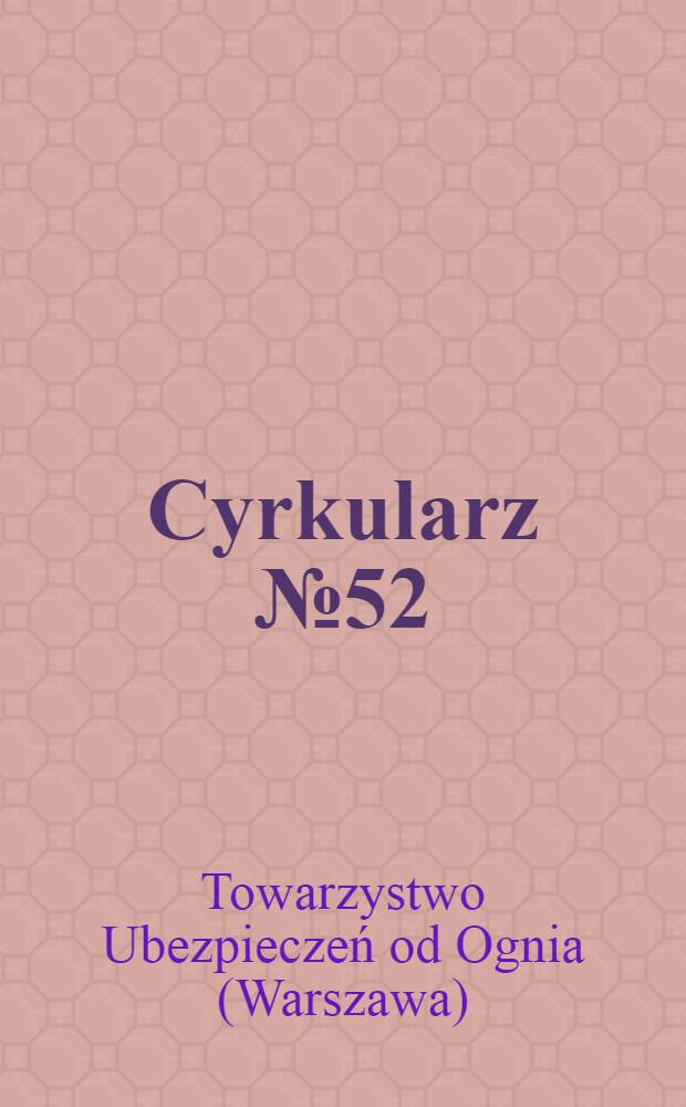 Cyrkularz №52