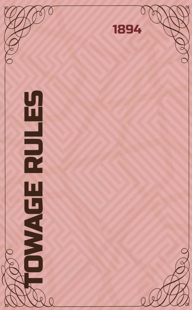 Towage Rules