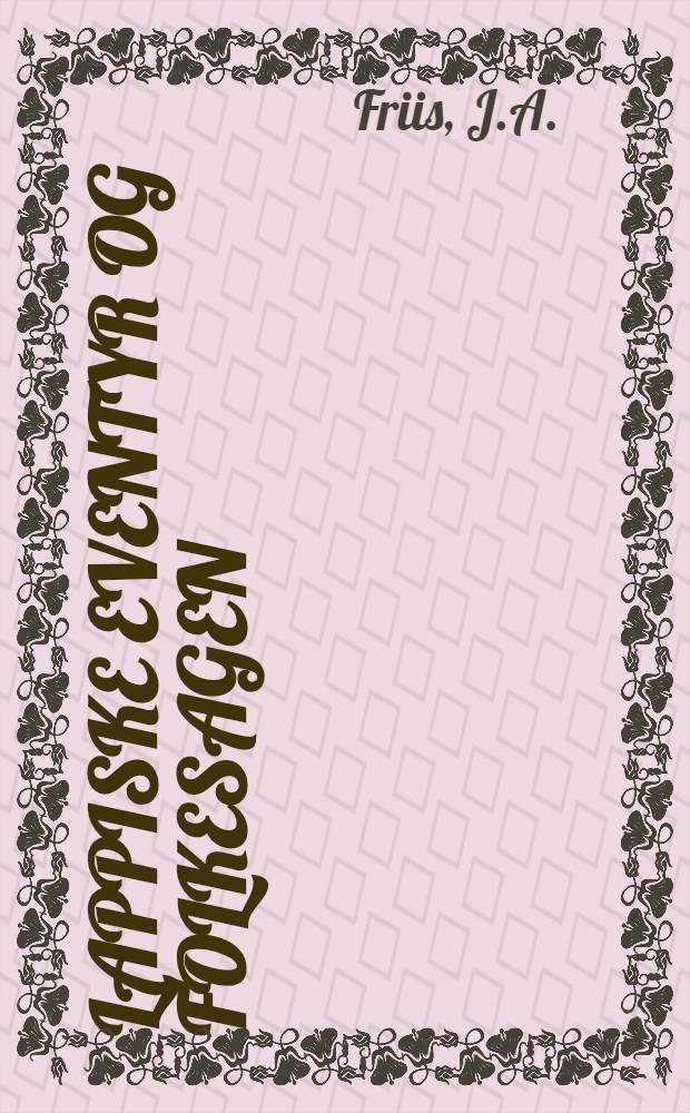 Lappiske Eventyr og Folkesagen