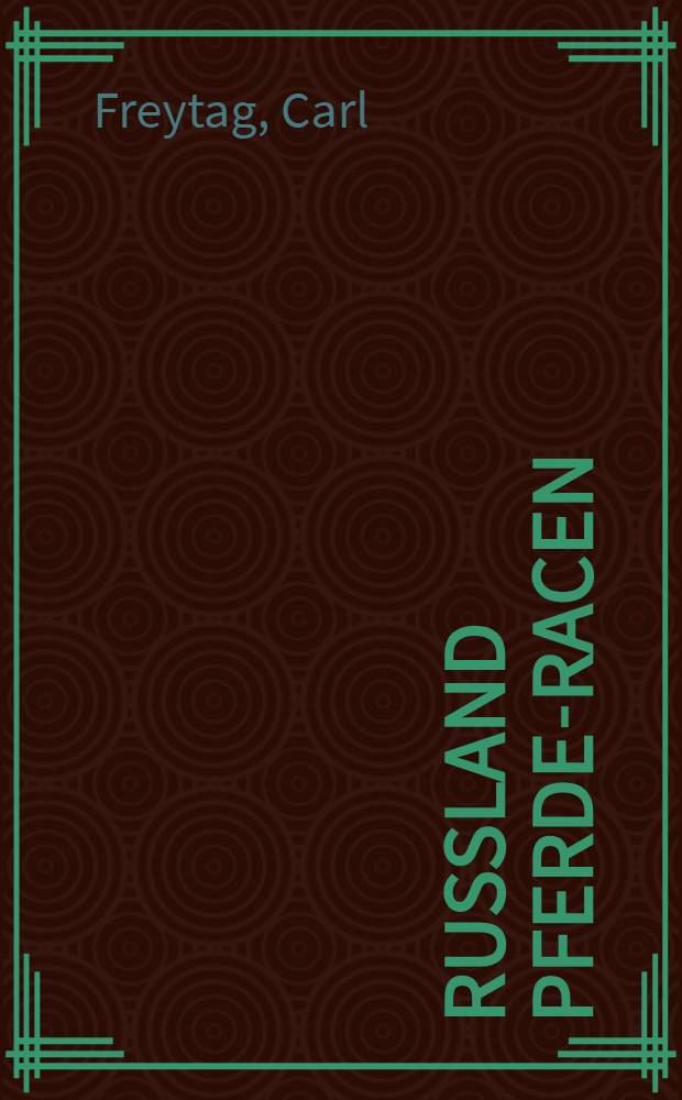 Russland Pferde-Racen