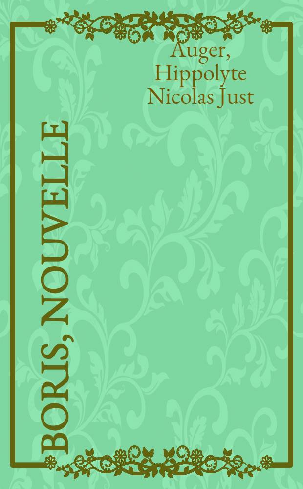 Boris, nouvelle