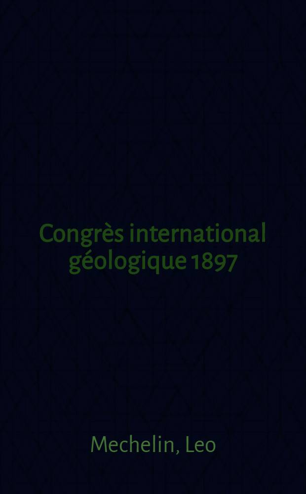 Congrès international géologique 1897 : Excursion en Finlande
