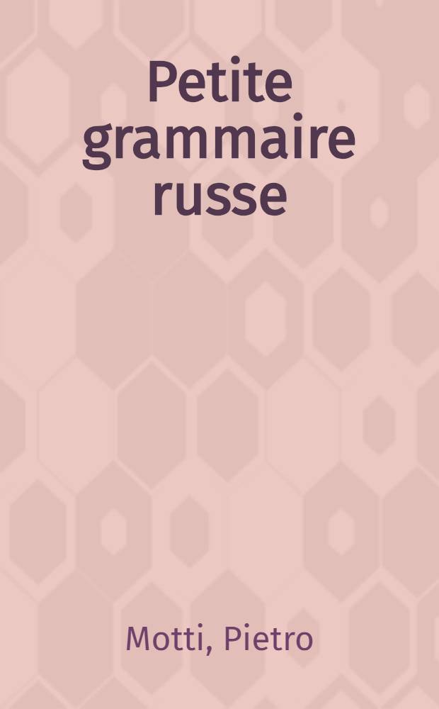 Petite grammaire russe