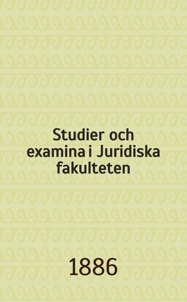 Studier och examina i Juridiska fakulteten : Studieplan