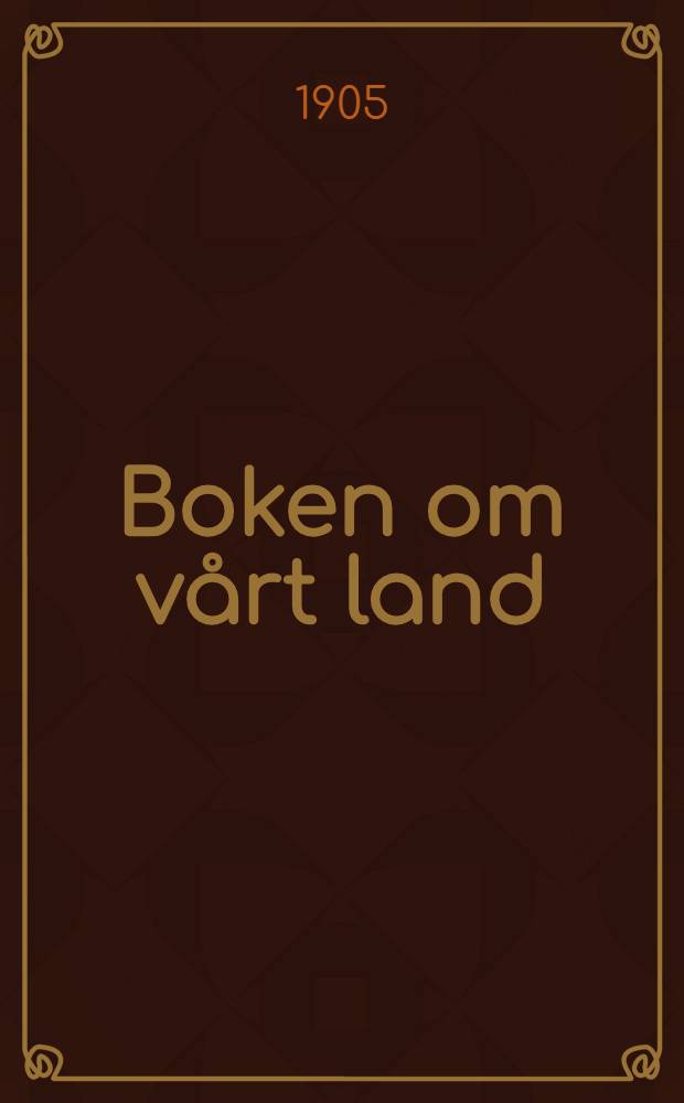 Boken om vårt land