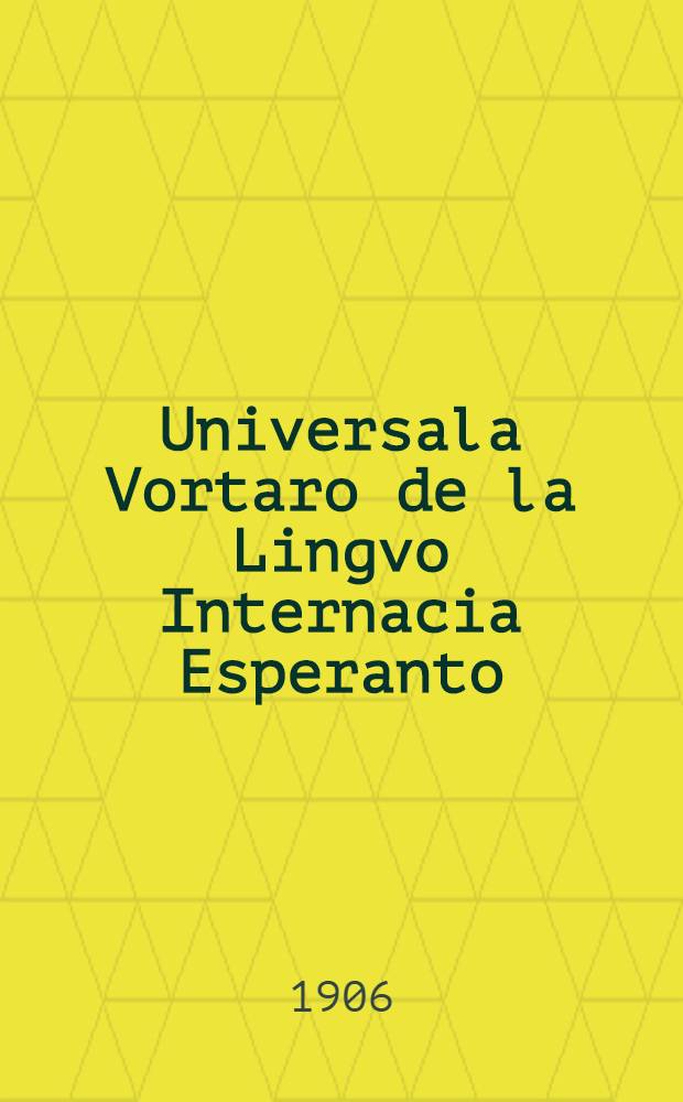 Universala Vortaro de la Lingvo Internacia Esperanto