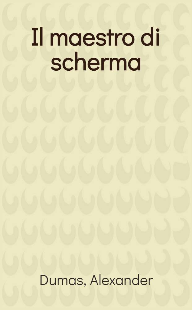 Il maestro di scherma