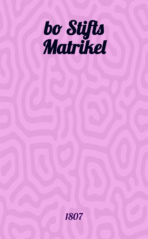 Åbo Stifts Matrikel